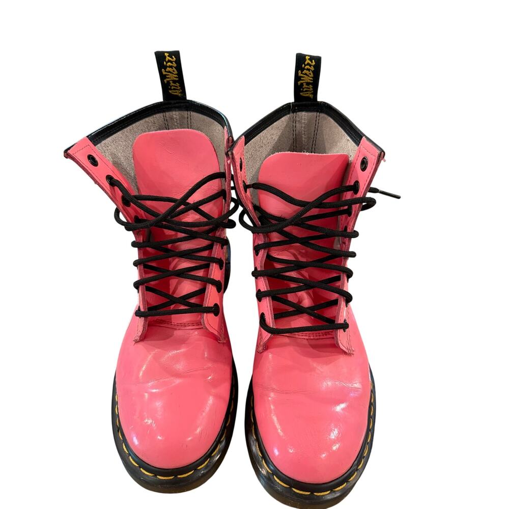 Pink Leather Dr. Marten Boots